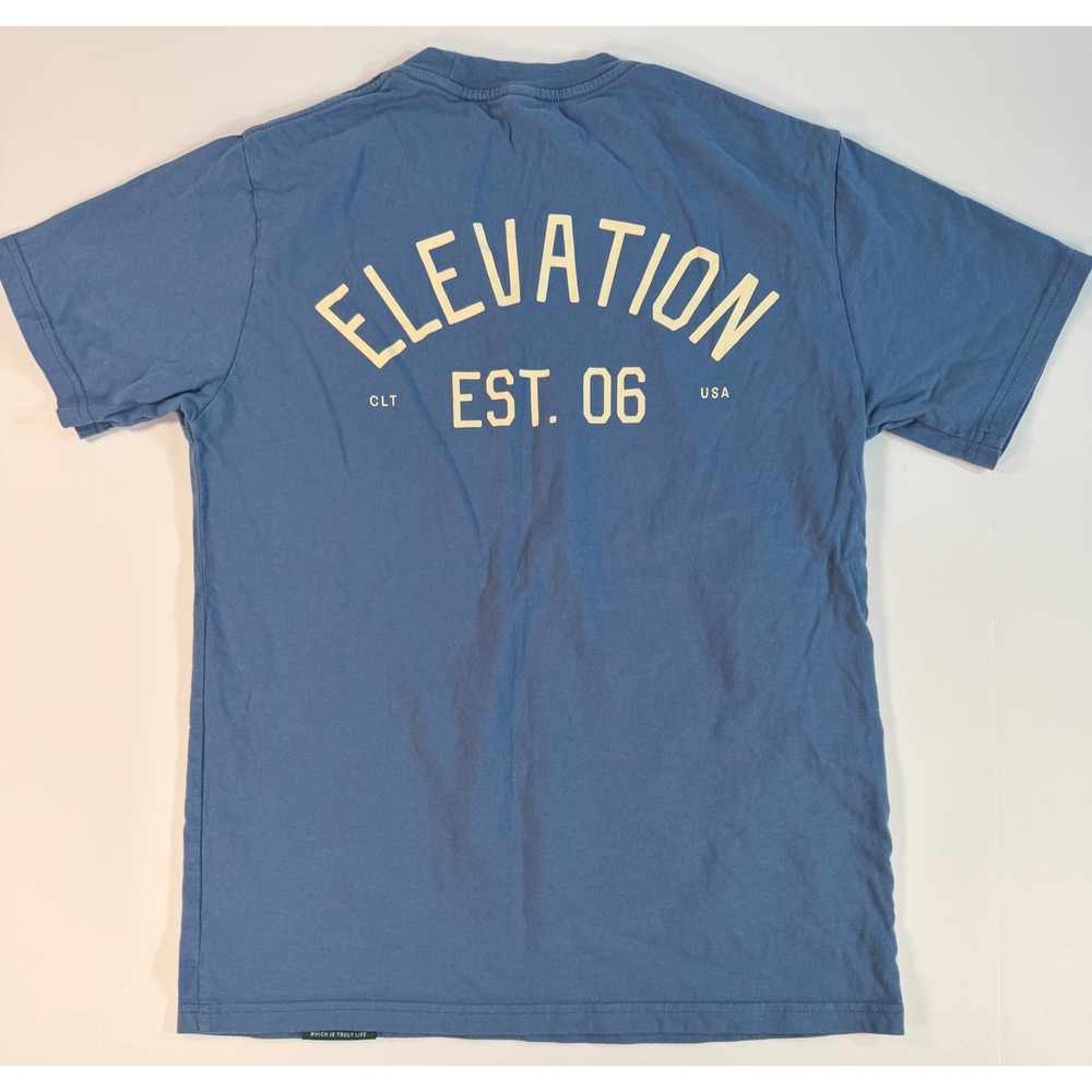 Elevation Church T-Shirt Small Blue Graphic CLT USA Est 06 Short Sleeve Tee